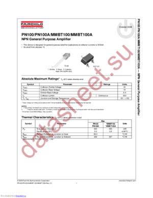 MMBT100_NL datasheet  