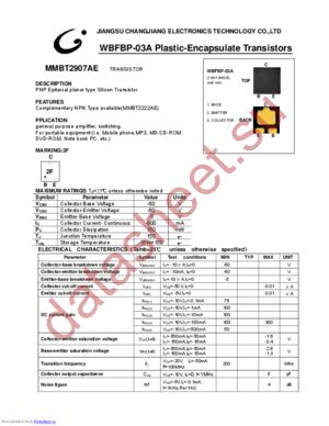 MMBT2907AE datasheet  