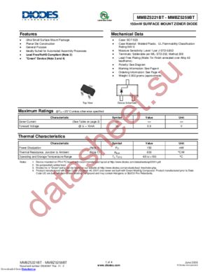 MMBZ5246BT-7 datasheet  