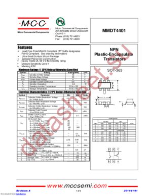 MMDT4401_11 datasheet  