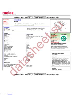 0511100450 datasheet  