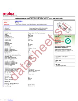 0521510610 datasheet  