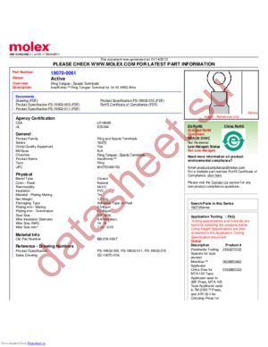 19070-0061 datasheet  