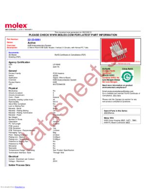 22-23-5061 datasheet  