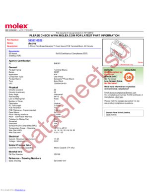 39357-0022 datasheet  