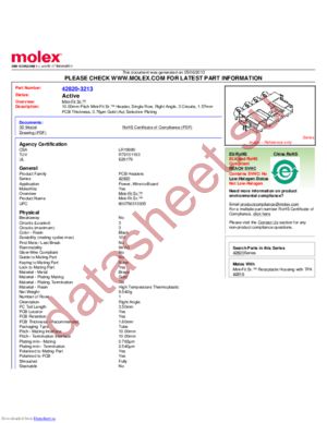 42820-3213 datasheet  