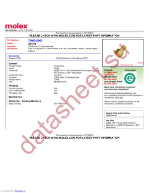 74962-0003 datasheet  