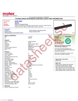 87381-0864 datasheet  