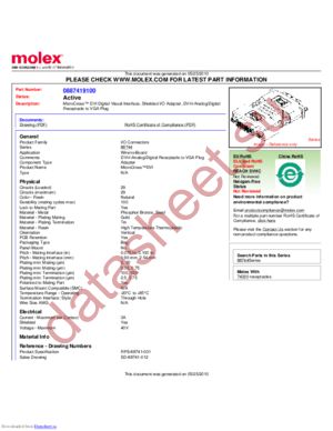 0887419100 datasheet  