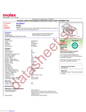 5011904017 datasheet  