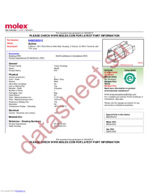 49033-0315 datasheet  