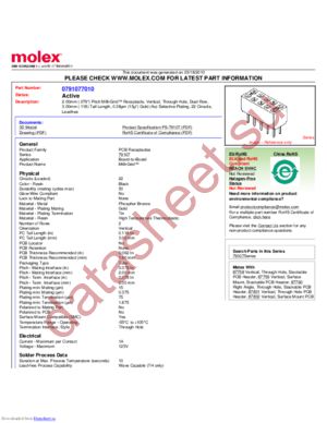 0791077010 datasheet  