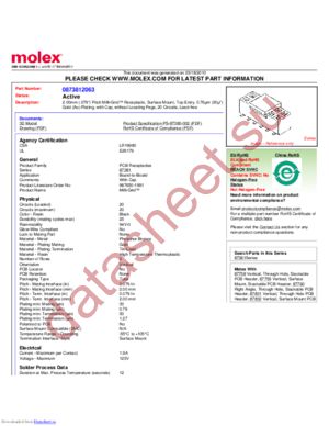 0873812063 datasheet  