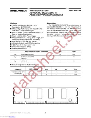 V43658R04VATG-10PC datasheet  