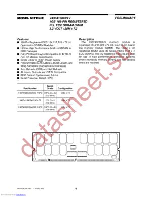 V4374128C24VSG-75 datasheet  