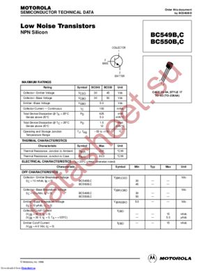 BC550B/C datasheet  