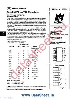 MC10525 datasheet  