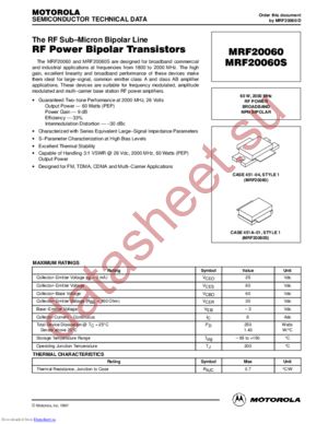 MRF20060S datasheet  