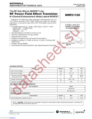 MRF21120 datasheet  