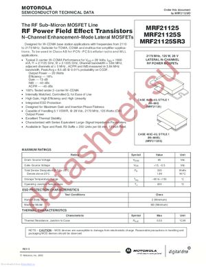 MRF21125SR3 datasheet  