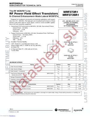 MRF373SR1 datasheet  