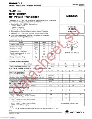 MRF653 datasheet  