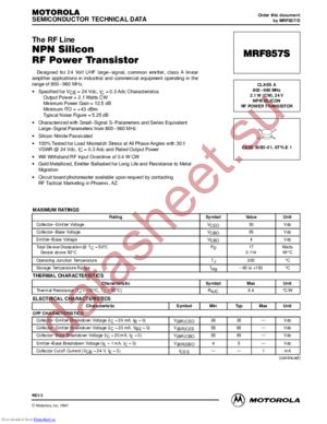 MRF857S datasheet  