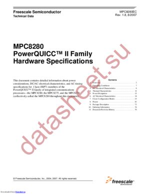 KMPC8280CVVQLDA datasheet  