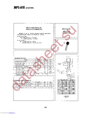 MPS-A18 datasheet  