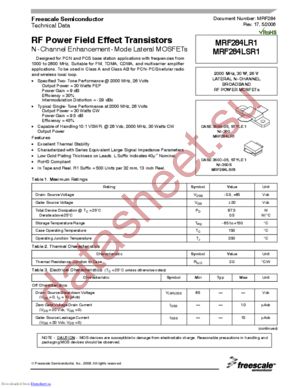 MRF284LR5 datasheet  