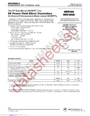 MRF286S datasheet  