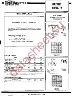 MRF5177A datasheet  