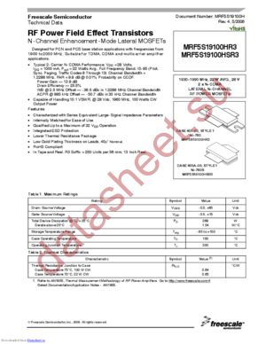 MRF5S19100H datasheet  