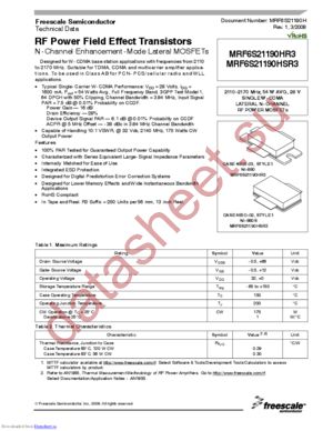 mrf6s21190h datasheet  