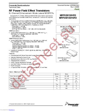 MRF6S9130H datasheet  