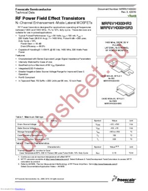 MRF6V14300H datasheet  