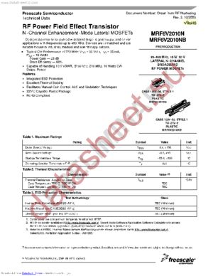 MRF6V2010NB datasheet  