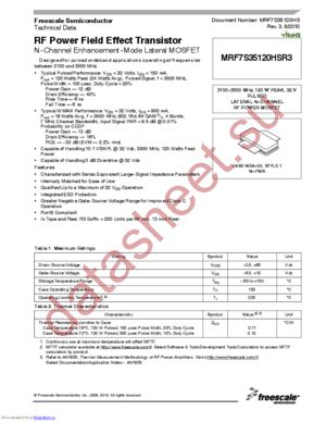 mrf7s35120hs datasheet  