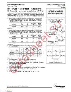 MRF8P20100HSR3 datasheet  