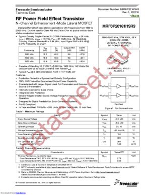 MRF8P20161HSR3 datasheet  