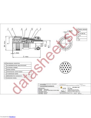 MS3106E22-14SZ datasheet  