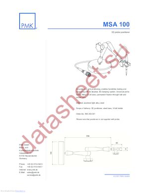 MSA100 datasheet  