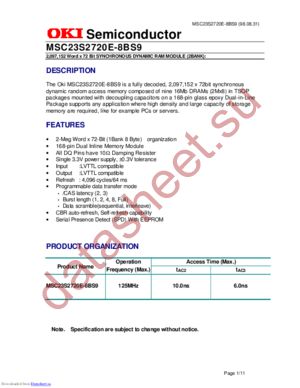 MSC23S2720E-8BS9 datasheet  