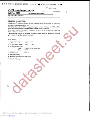 MSC7701 datasheet  
