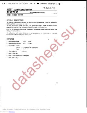 MSC7751 datasheet  