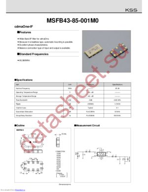 MSFB43-85-001M0 datasheet  