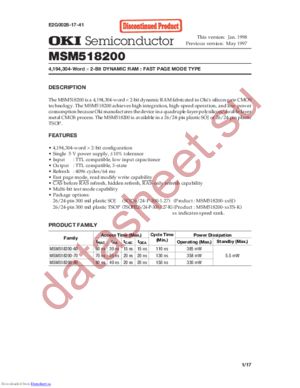 MSM518200-70 datasheet  