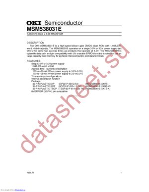 MSM538001E-XXGS-K datasheet  
