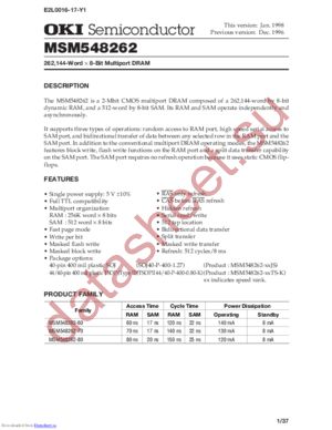 MSM548262-70JS datasheet  