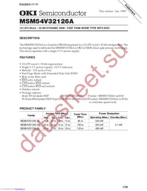 MSM54V32126A-45GS-K datasheet  